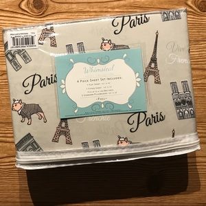 Girls Full Sheet Set - Paris NEW